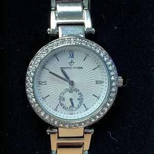 NIB Timothy Stone Elle watch with Swarovski bezel